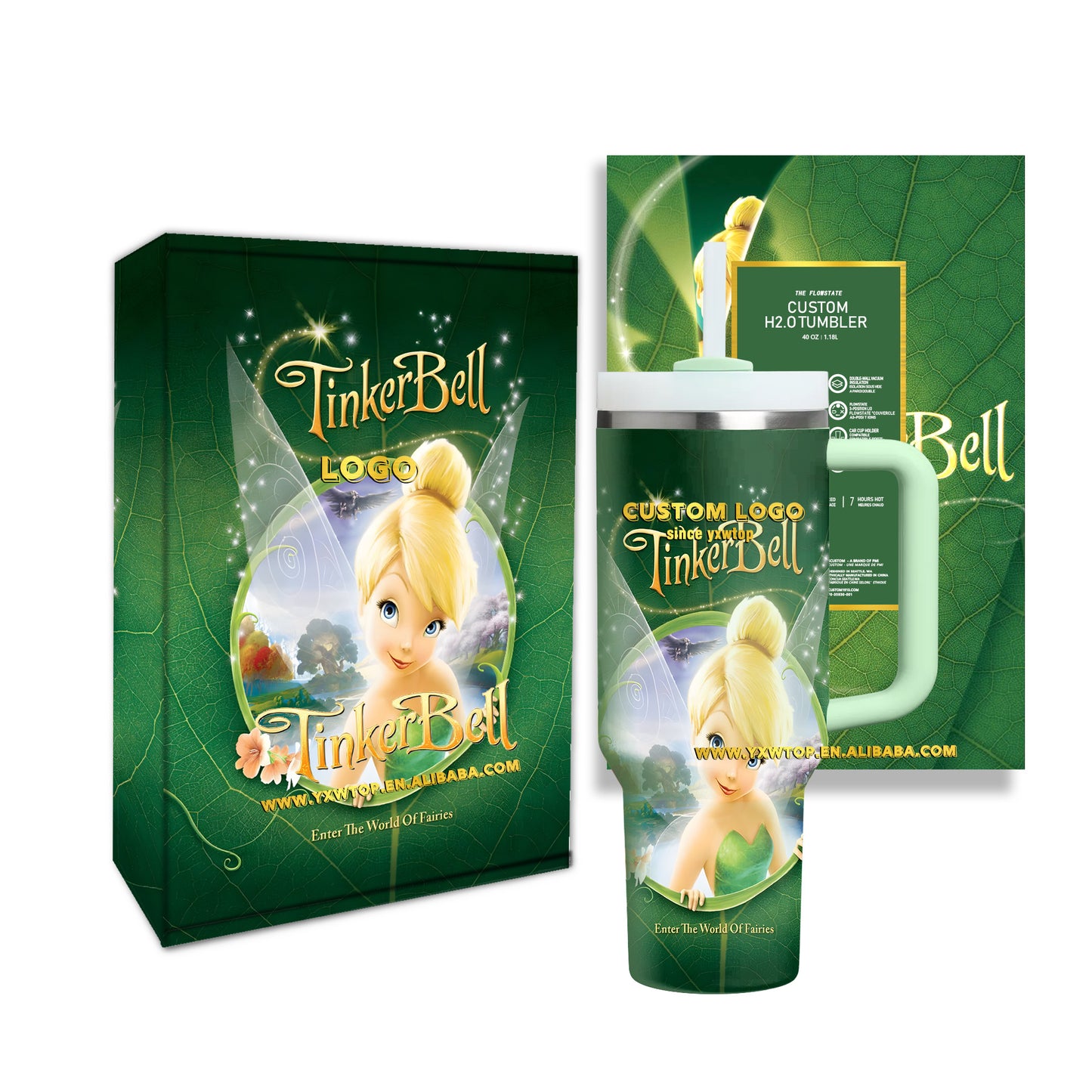 ✨ 40 oz Disney Tinkerbell Stanley Tumbler – Limited Edition