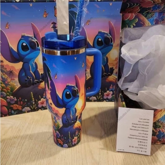 🧵 40 oz Stitch Stanley Tumbler – Collector’s Gift Box Edition- BLUE