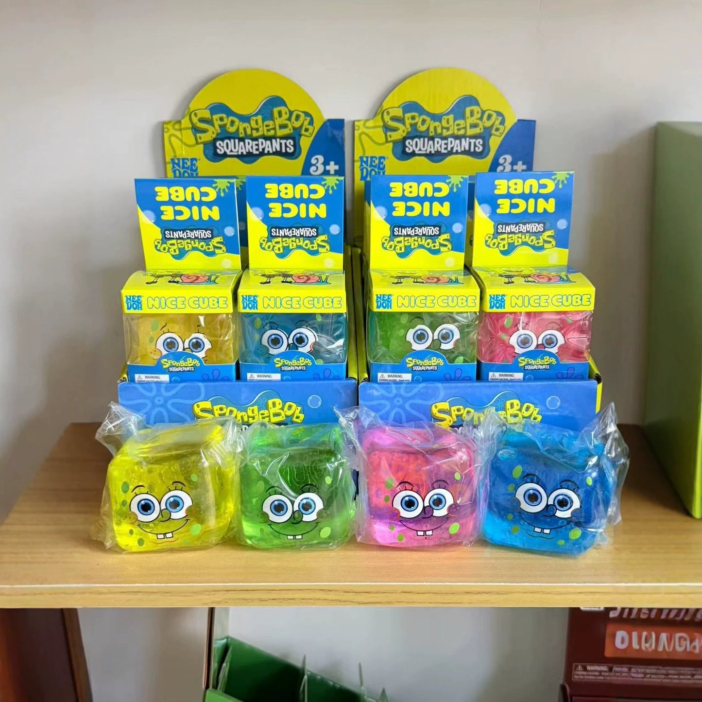 Individually Boxed Cube Squishy Toys – 4-Pack Assorted Colors