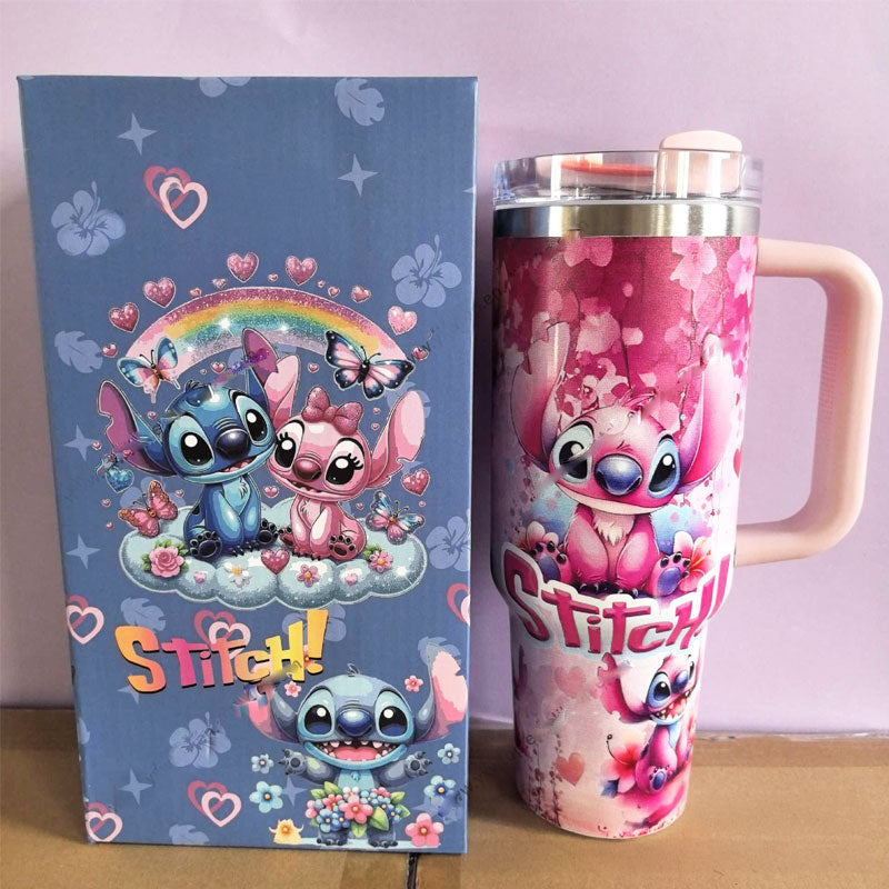🌺✨ 40 oz Stitch Tumbler – Collector’s Edition Gift Box