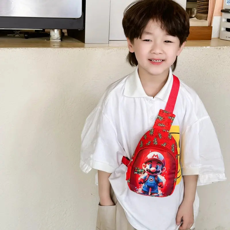 Level Up Your Kid's Style with the Super Mario Crossbody Bag!
