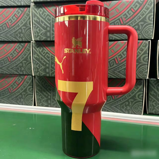 Cristiano Ronaldo #7 Portugal World Cup Tumbler with Straw – Gift Box Set