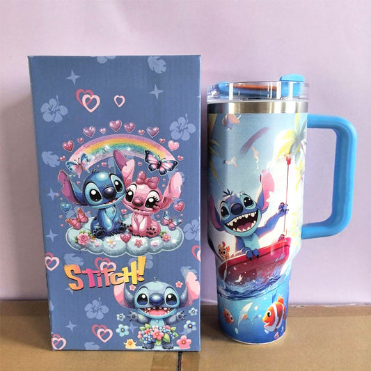🌺✨ 40 oz Stitch Tumbler – Collector’s Edition Gift Box
