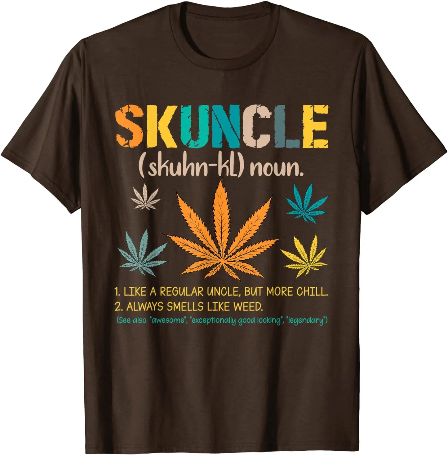 Skuncle Definition Funny Weed Pot Cannabis Stoner Uncle T-Shirt 420