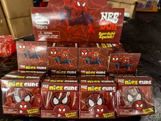 Nee Doh Nice Cube Spider-Man Squish Toy