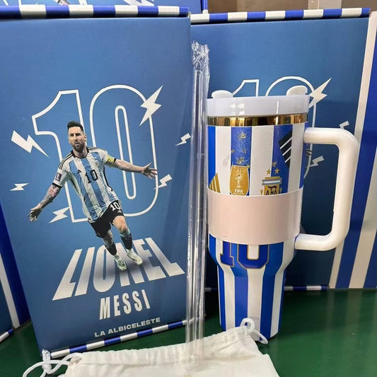 Lionel Messi #10 Argentina Tumbler – La Albiceleste Edition