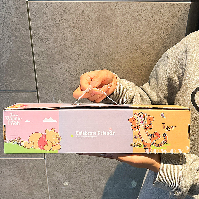 🐻✨ Winnie the Pooh “Celebrate Friends” Glass Cup Set – 4pc