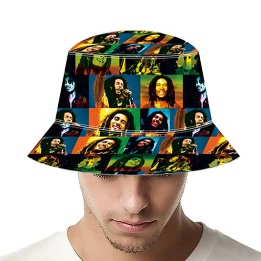 Celebrate the Spirit of Reggae with the Bob Marley Bucket Hat