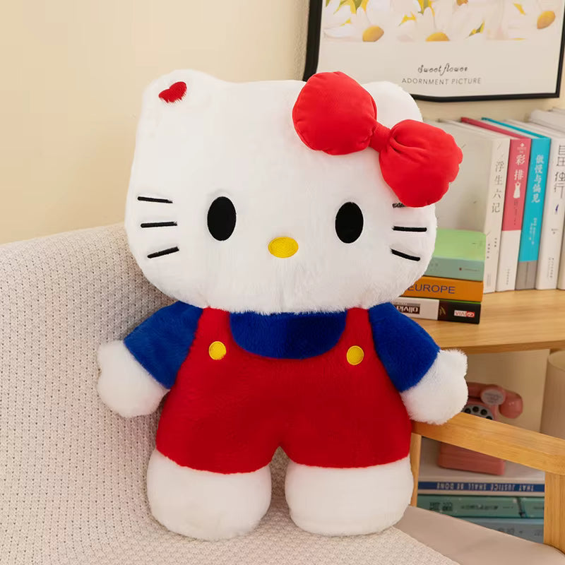 Hello Kitty Plush Stuffed Animal – Classic Blue Overalls