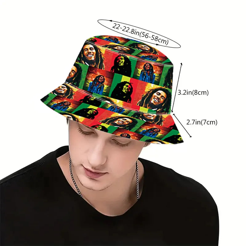 Celebrate the Spirit of Reggae with the Bob Marley Bucket Hat