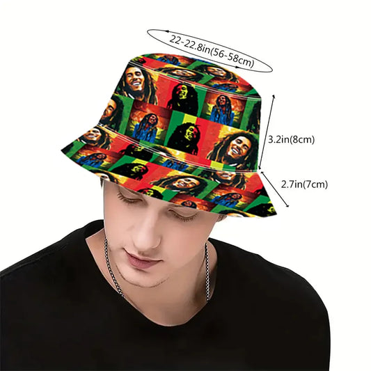 Celebrate the Spirit of Reggae with the Bob Marley Bucket Hat