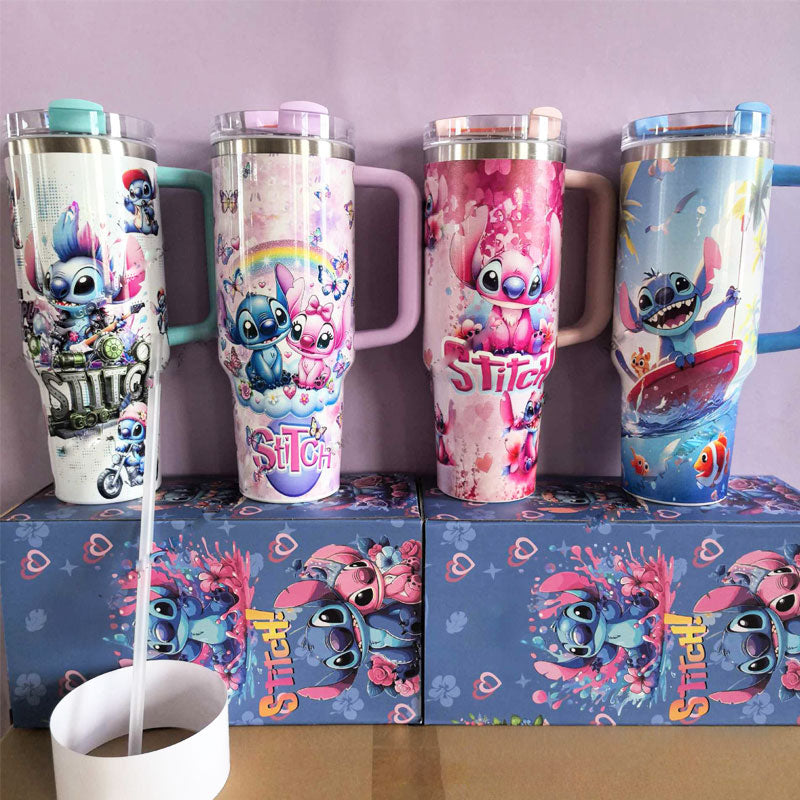 🌺✨ 40 oz Stitch Tumbler – Collector’s Edition Gift Box