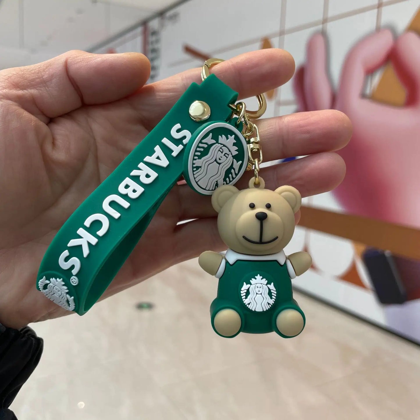 "Charming Starbucks Coffee Cup Keychain"