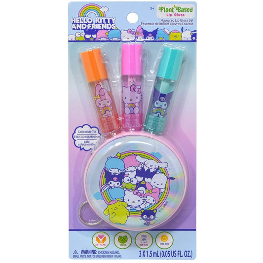 HELLO KITTY 3PK LIP GLOSS/W COIN PURSE