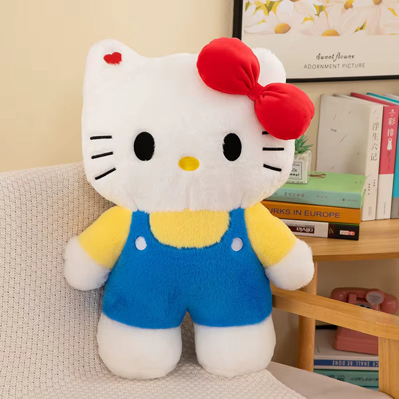 Hello Kitty Plush Stuffed Animal – Classic Blue Overalls