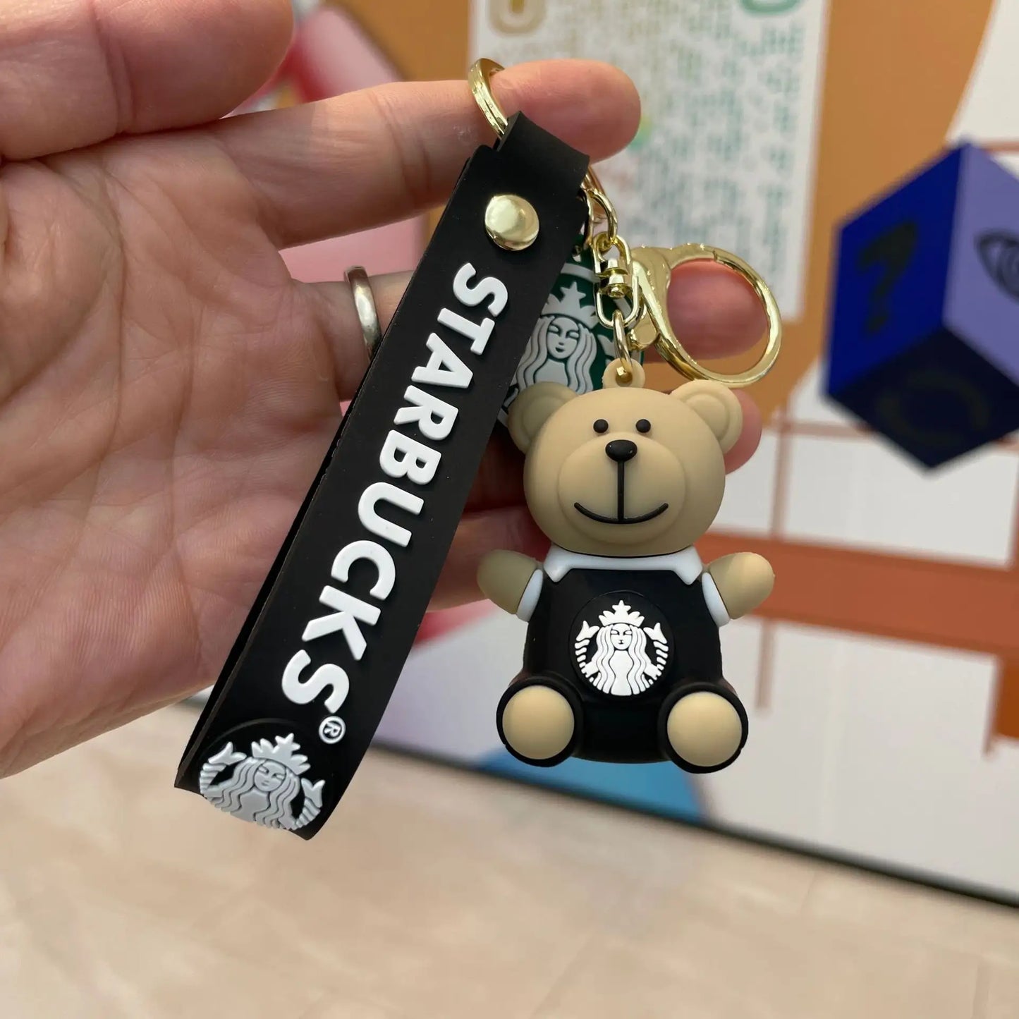"Charming Starbucks Coffee Cup Keychain"