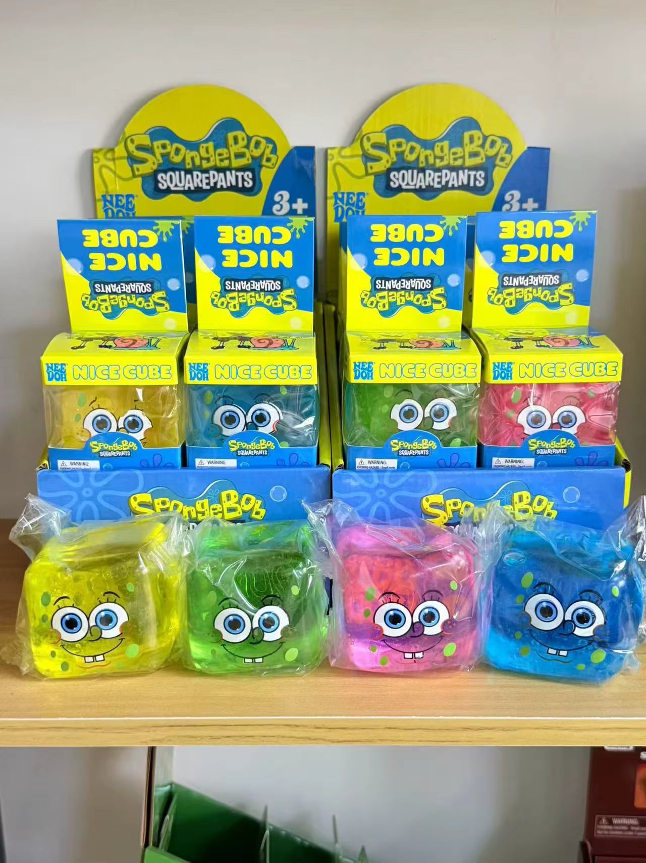 Individually Boxed Cube Squishy Toys – 4-Pack Assorted Colors