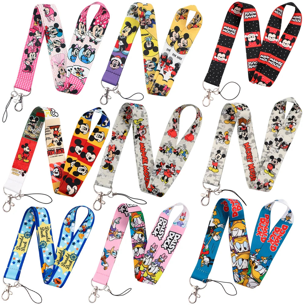 99 Styles Mickey Mouse Lanyard Pooh Bear Toy Story ID Card Holder Badge Holder Princess Neck Strap Cartoon Keychain Lariat Gift