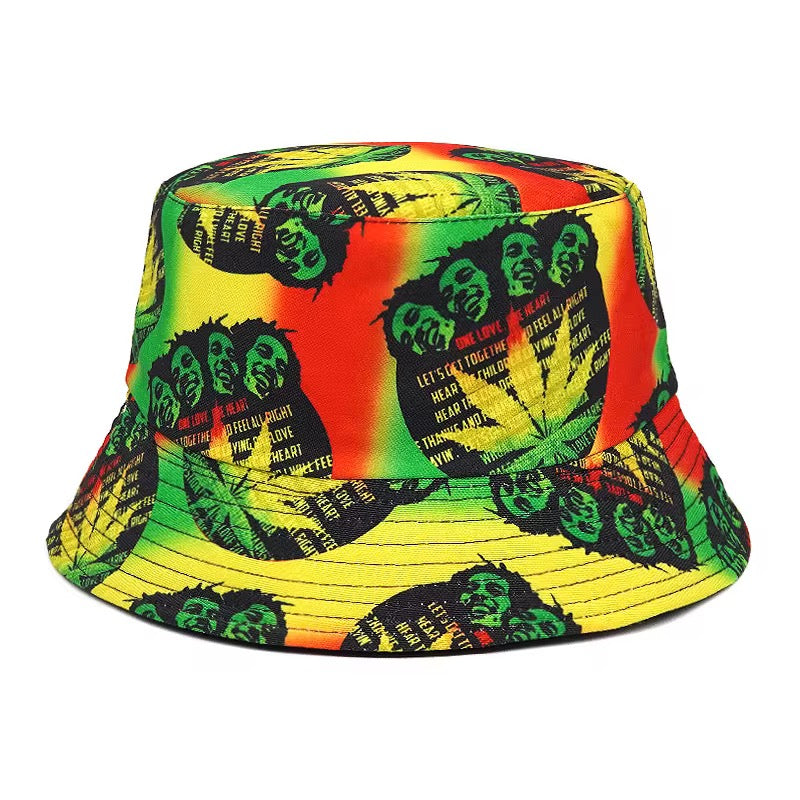 🌿 Rasta Unity Bucket Hat – “One Love” Edition
