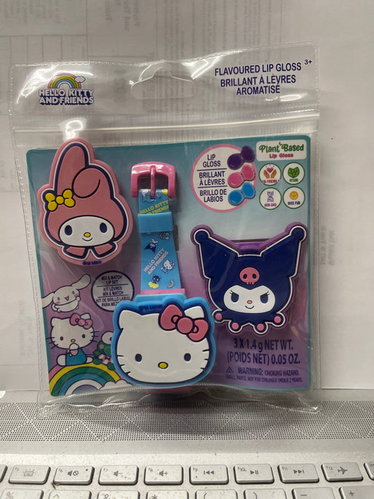 Hello Kitty and Friends Plant-Based Lip Gloss Trio – Cute, Fun, and Eco-Friendly!