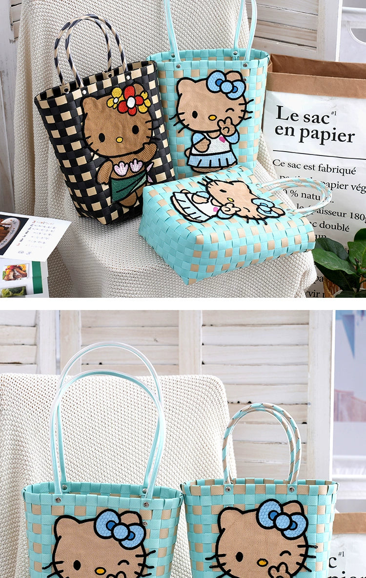 Hello Kitty Handbag in Preppy Style for Young Adults