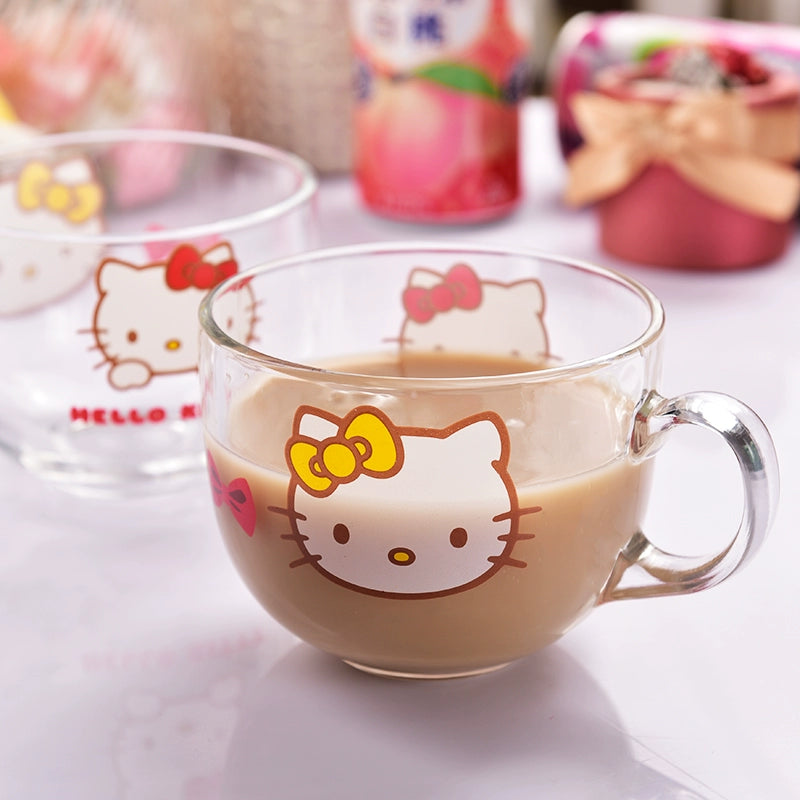 K-style  Hello Kitty Creative  Glass CupTea Cup