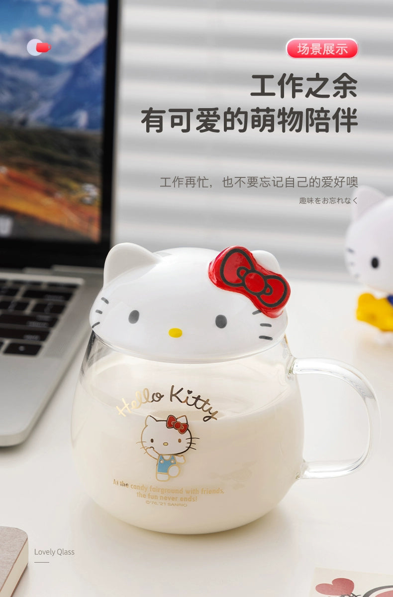 Hello kitty Glass with Handlet Drinking Cup