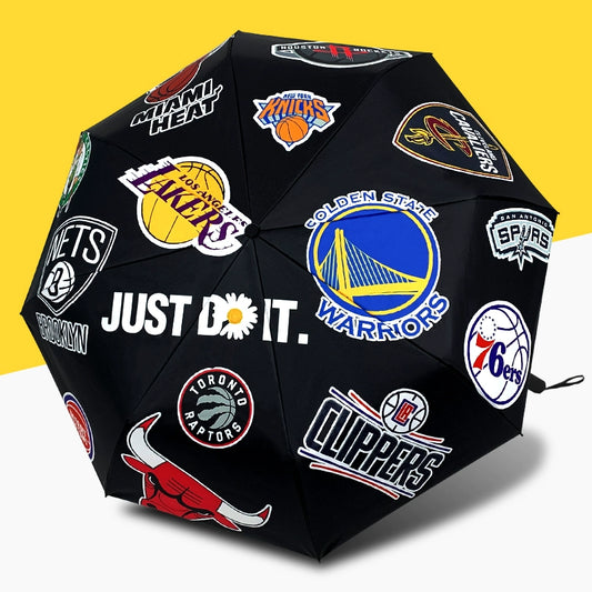 Umbrella Automatic Boys Rain Dual-Use Female Foldable Sun Umbrella Sun Protection UV Protection Student NBA