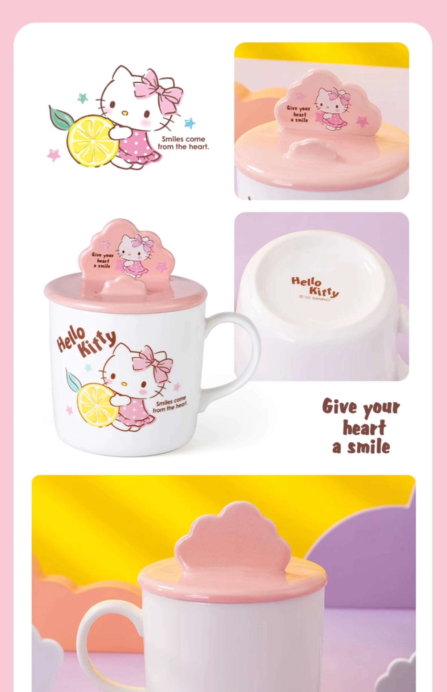 Hello kitty Japanese Style Creative Mug with Lid