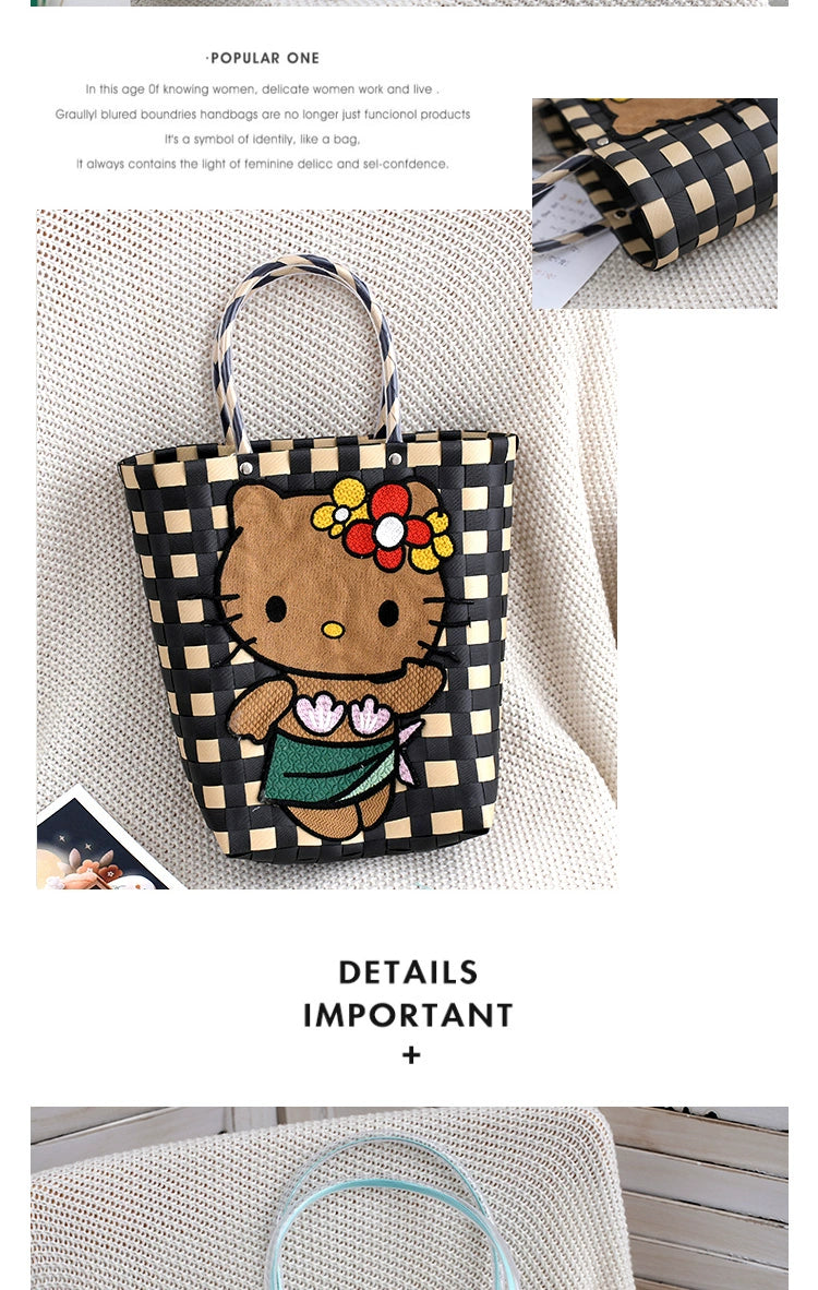 Hello Kitty Handbag in Preppy Style for Young Adults