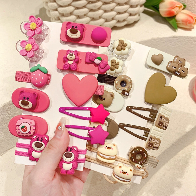 HELLO KITTY  Color Kids Cartoon Jade Rabbit Flower Dog Hairpin