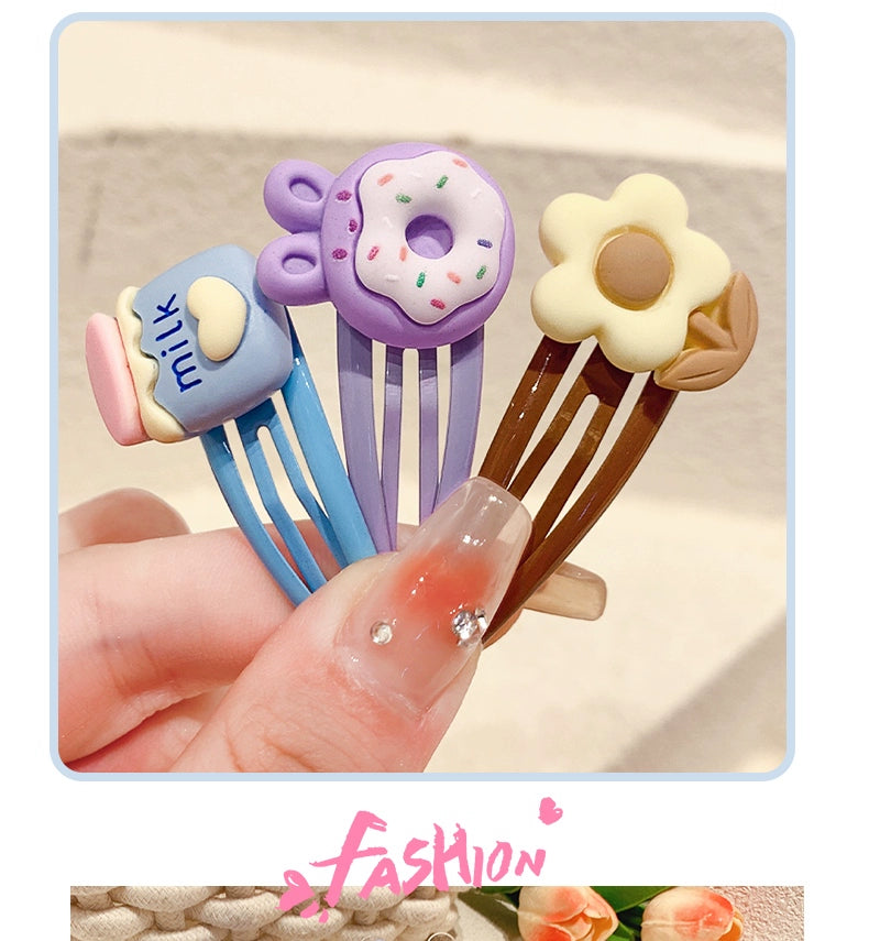 HELLO KITTY  Color Kids Cartoon Jade Rabbit Flower Dog Hairpin