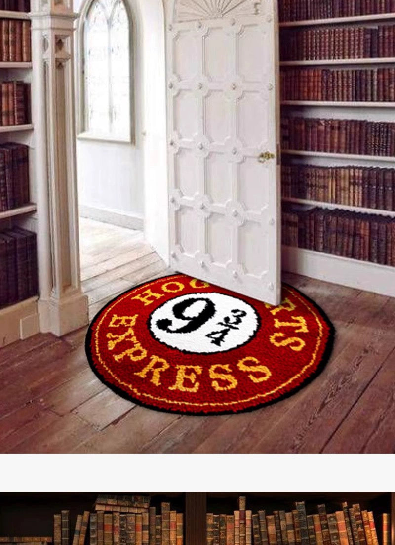 Nine and Three Quarters Platform Creative Carpet Red Mysterious Digital Bedroom Carpet Living Room Carpet Harry Potter