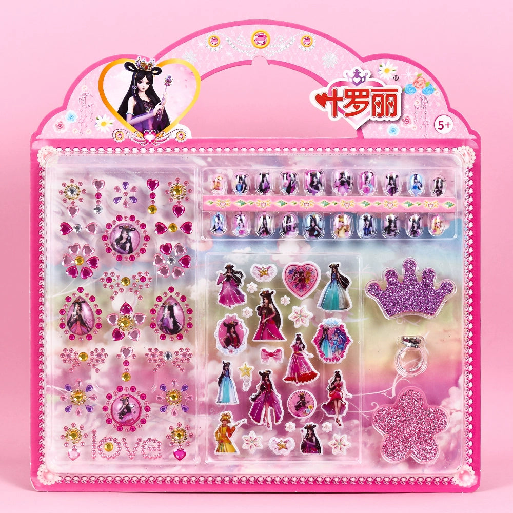 Ye Luoli Ice Princess Gem Girl Toy Nail Sticker