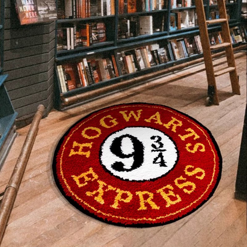 Nine and Three Quarters Platform Creative Carpet Red Mysterious Digital Bedroom Carpet Living Room Carpet Harry Potter