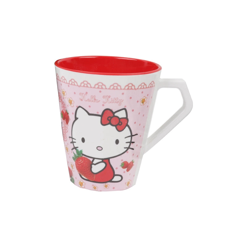 Two-Color Handle Cup Hello kitty  Porcelain mug.