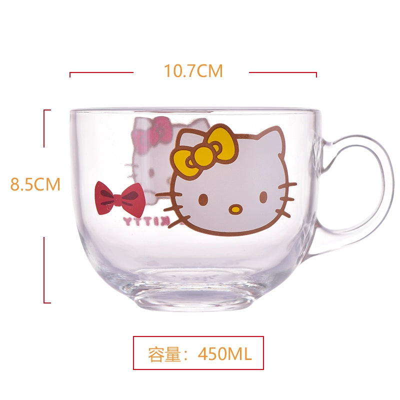 K-style  Hello Kitty Creative  Glass CupTea Cup