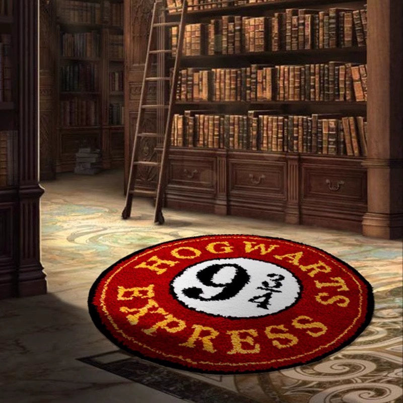 Nine and Three Quarters Platform Creative Carpet Red Mysterious Digital Bedroom Carpet Living Room Carpet Harry Potter