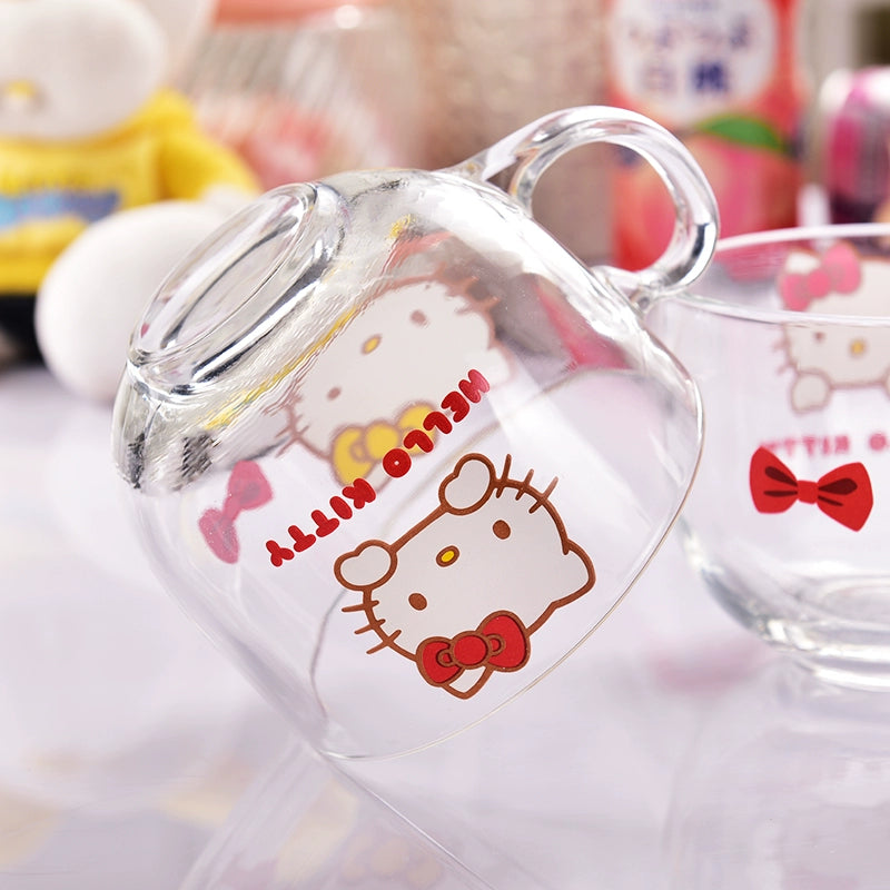 K-style  Hello Kitty Creative  Glass CupTea Cup