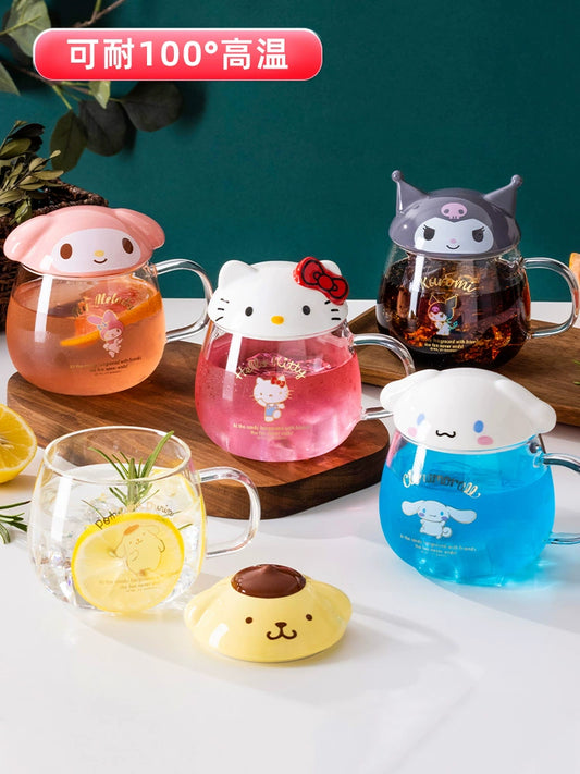 Hello kitty Glass with Handlet Drinking Cup