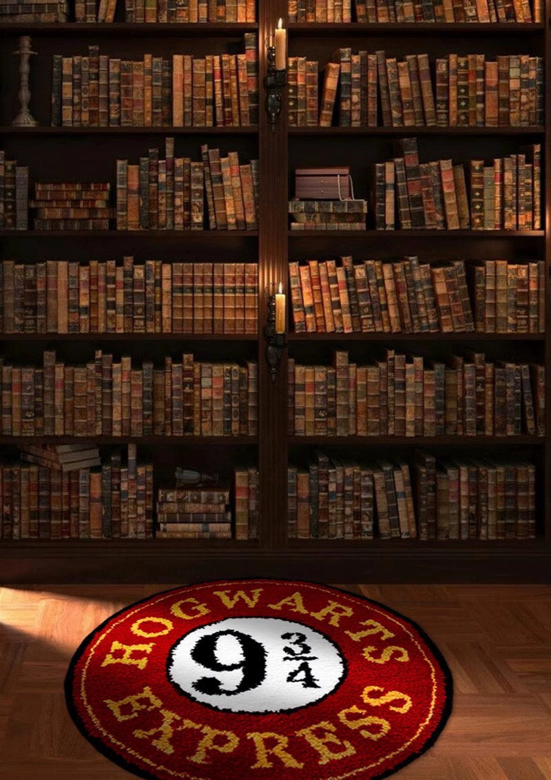 Nine and Three Quarters Platform Creative Carpet Red Mysterious Digital Bedroom Carpet Living Room Carpet Harry Potter