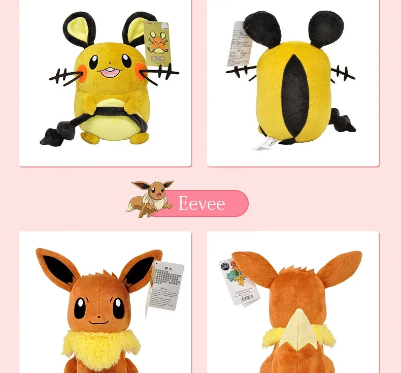 Pokemon Series Gengar Plush Dolls Cute Pikachu Peluche Charmander Squirtle Bulbasaur Eevee Snorlax Stuffed Toys Gifts For Kids
