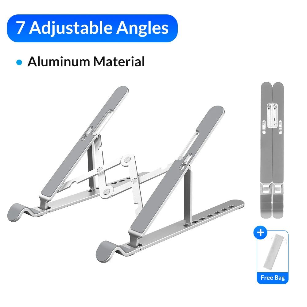 ORICO Laptop Vertical Stand Aluminium Fordable Tablet Holder 2-in-1 Stand Support Detachable for 10-17.4 inch PC Macbook Stand