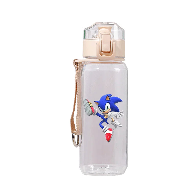 Sonic The Hedgehog Water Bottle with Time Marker Portable Reusable.