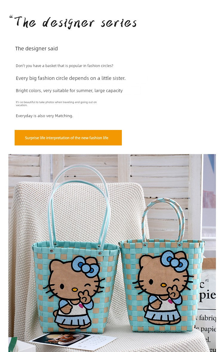 Hello Kitty Handbag in Preppy Style for Young Adults