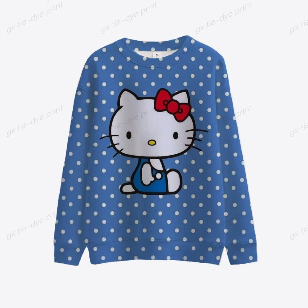 Ladies Womens Hello Kitty Cute Pullovers