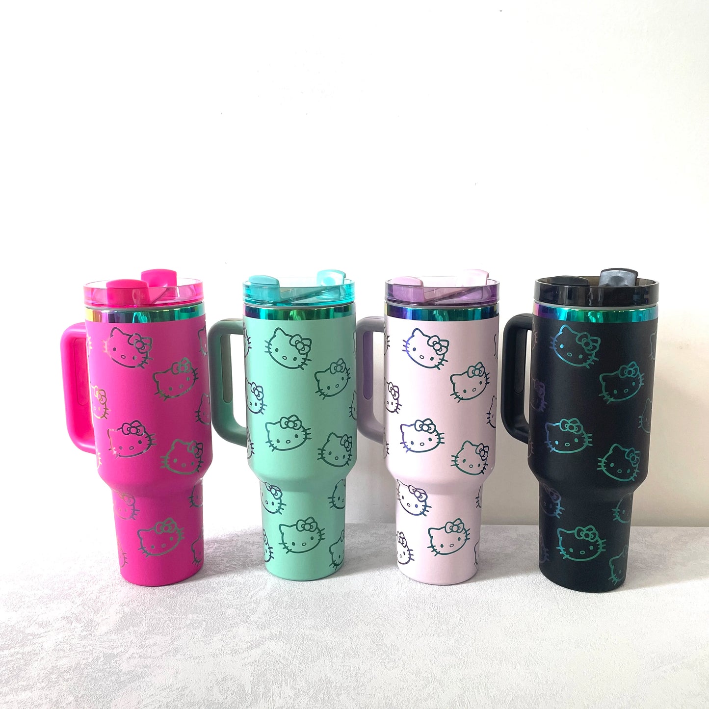 Thermal Coffee hello kitty Cup with Straw Stainless Steel Vacuum Insulated Tumbler 40oz Thermal Iced Travel Cup for Outdoor