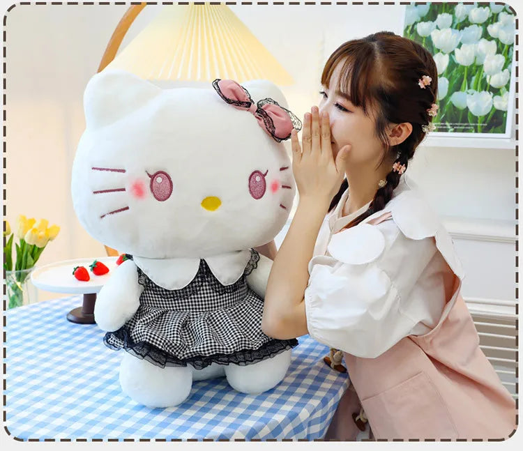 70cm Big Size Sanrio Hello Kitty Anime Plus Stuffed Doll Cartoon Anime Character Cute Throw Pillow As A Holiday Gift for Friends