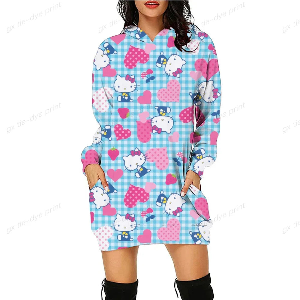 Japan Anime Hello Kitty Printed Hoodies