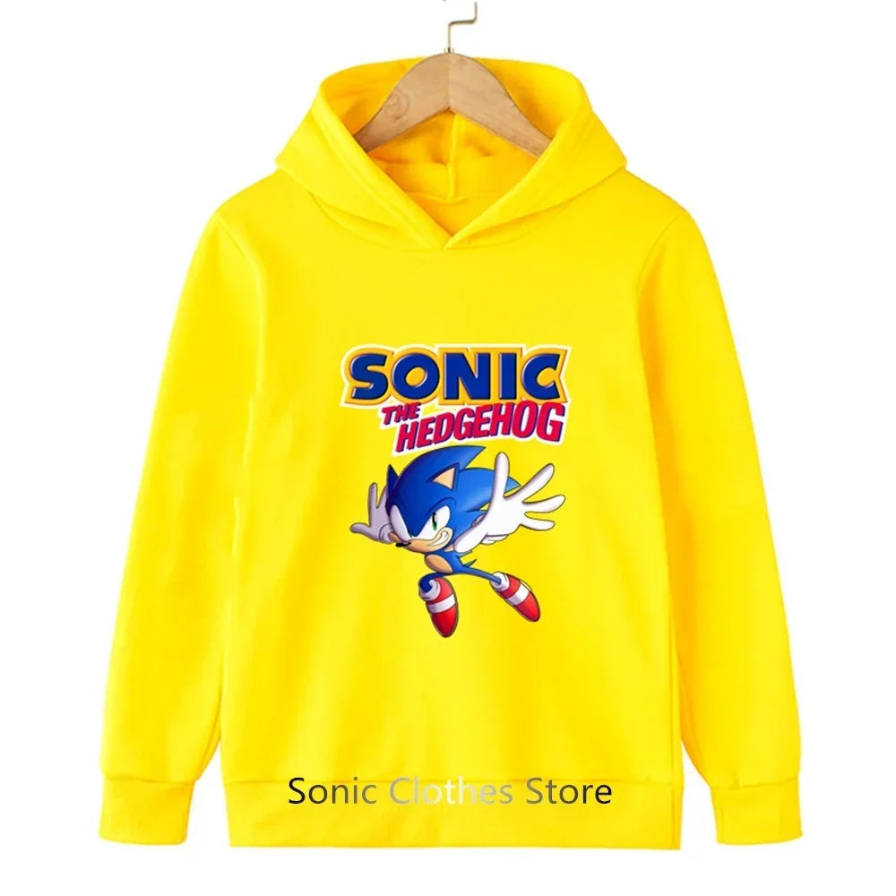 Sonic Hoodies Kids Cartoon Sonic Print.